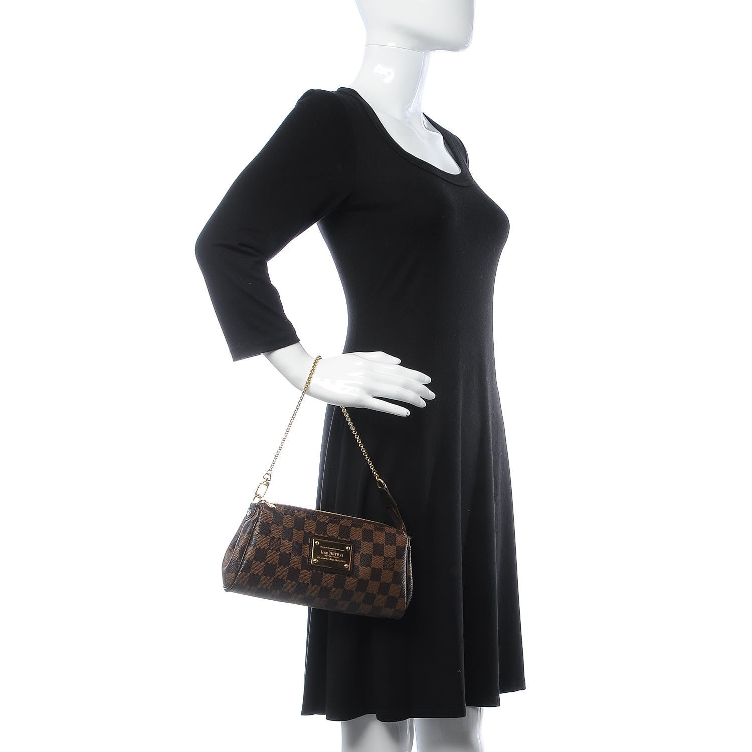 Louis Vuitton Damier Ebene Eva Clutch 2 of 7