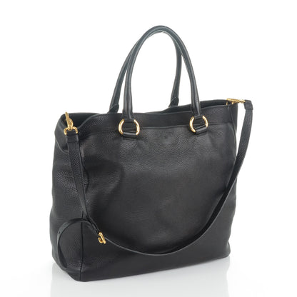 Prada Vitello Daino Tote Nero Black 3 of 8