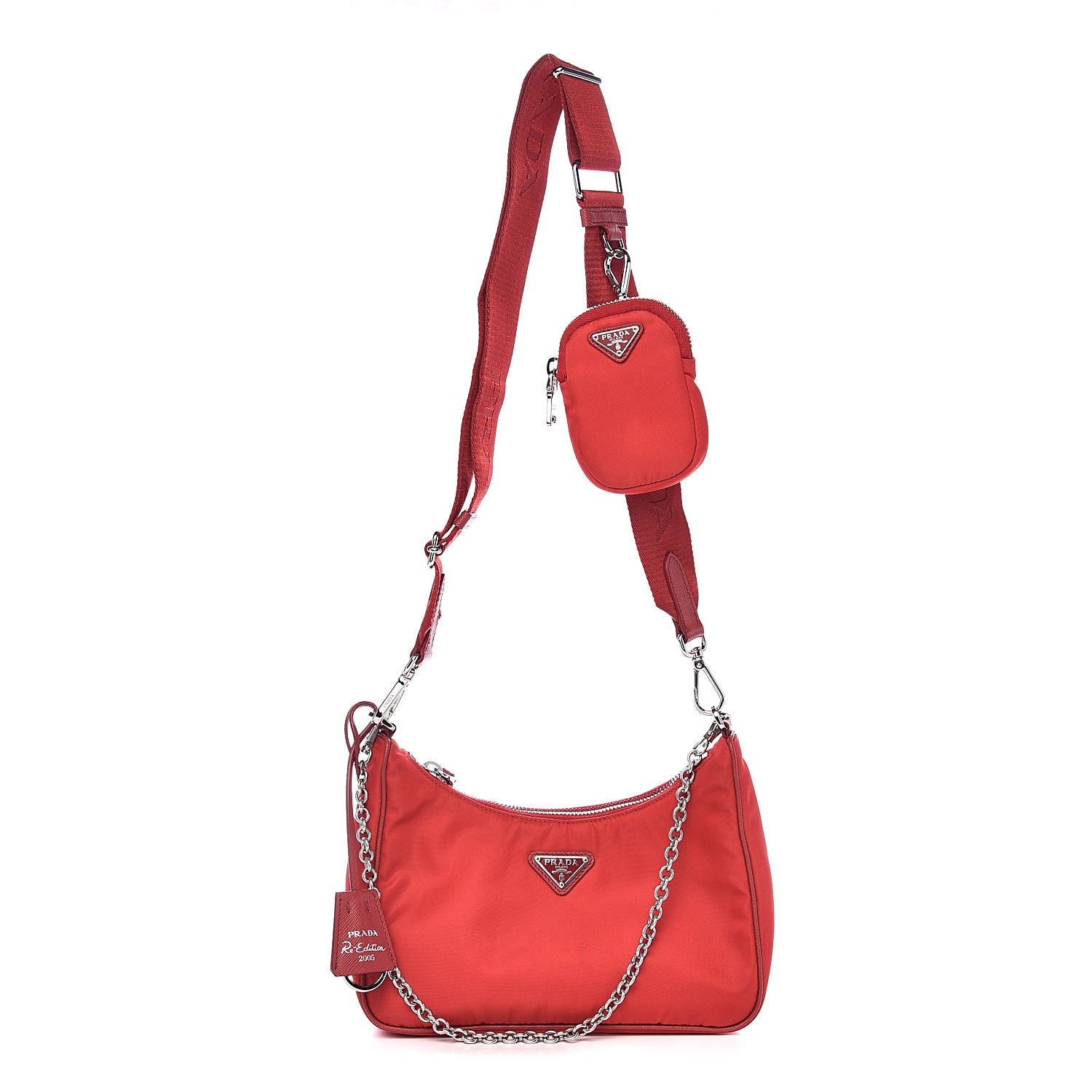 Prada Nylon Re-Edition 2005 Shoulder Bag Rosso 1 of 11