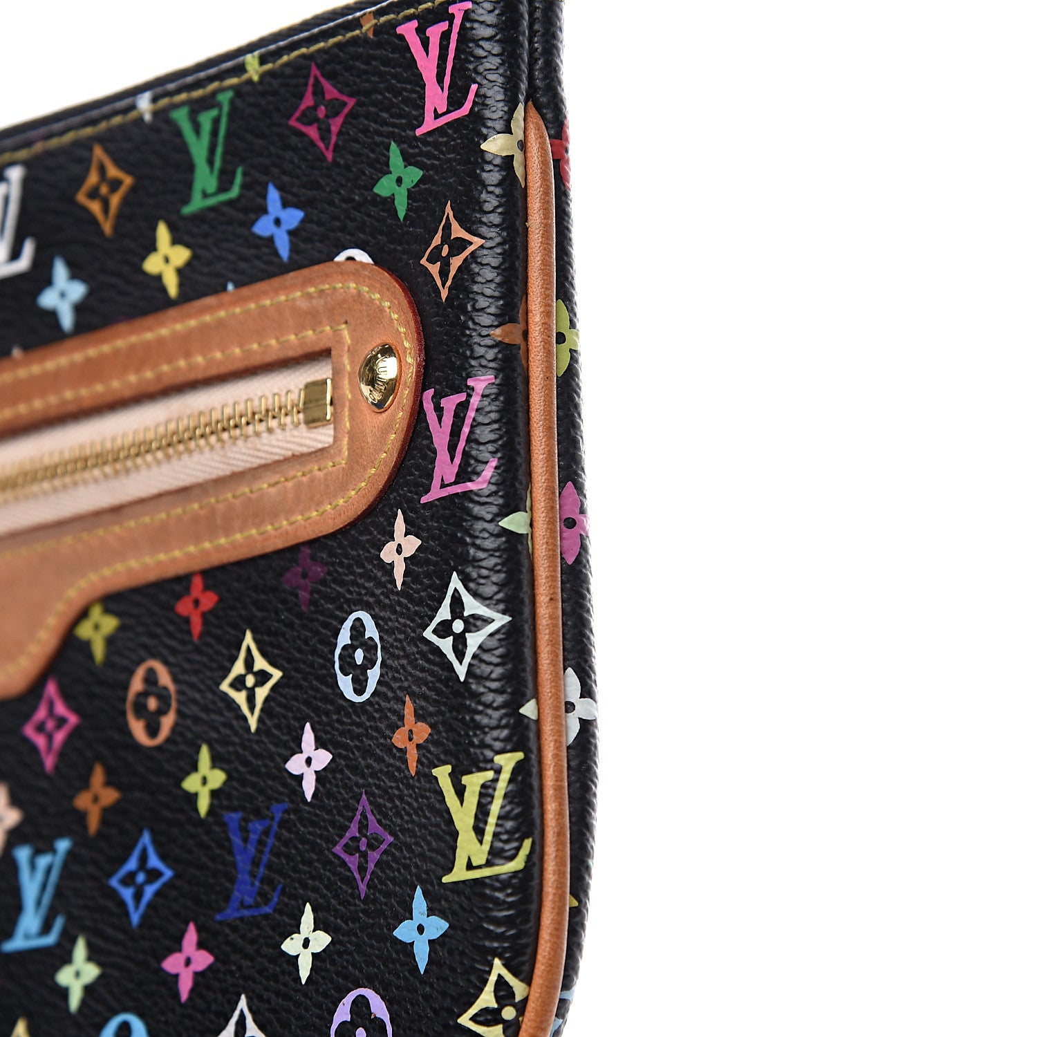 Louis Vuitton Monogram Multicolor Pochette Plate GM Black 9 of 9