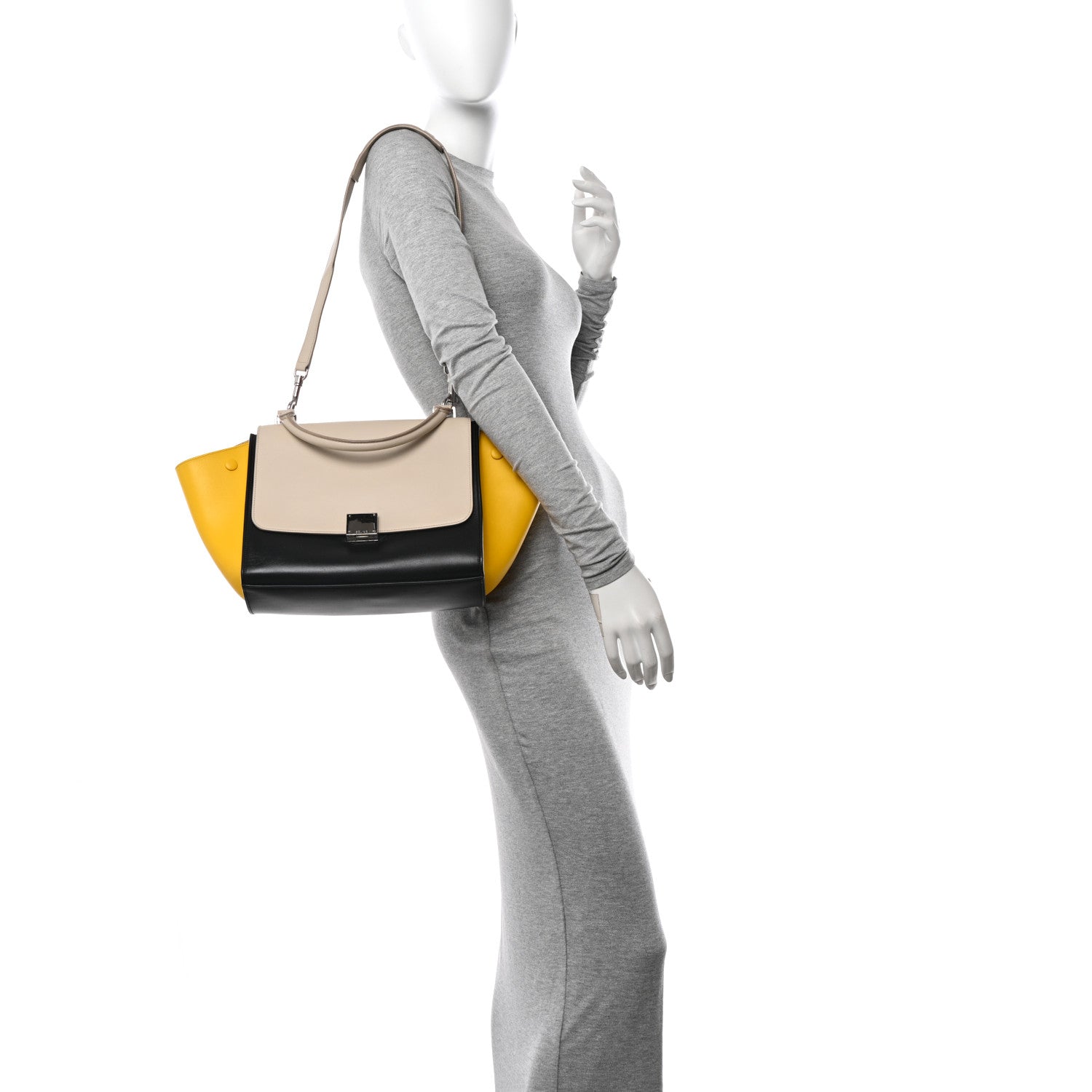 Celine Smooth Calfskin Medium Tri-Color Trapeze Multicolor 2 of 12