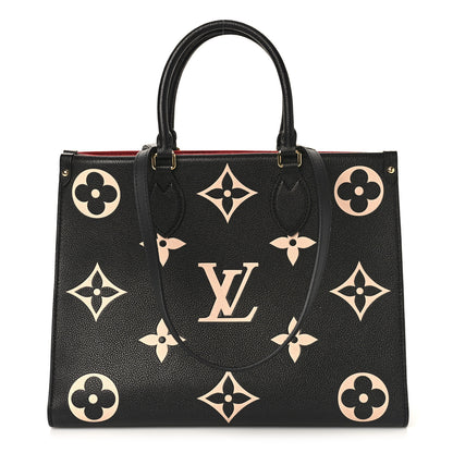 Louis Vuitton Empreinte Monogram Giant Onthego MM Black Beige 1 of 8