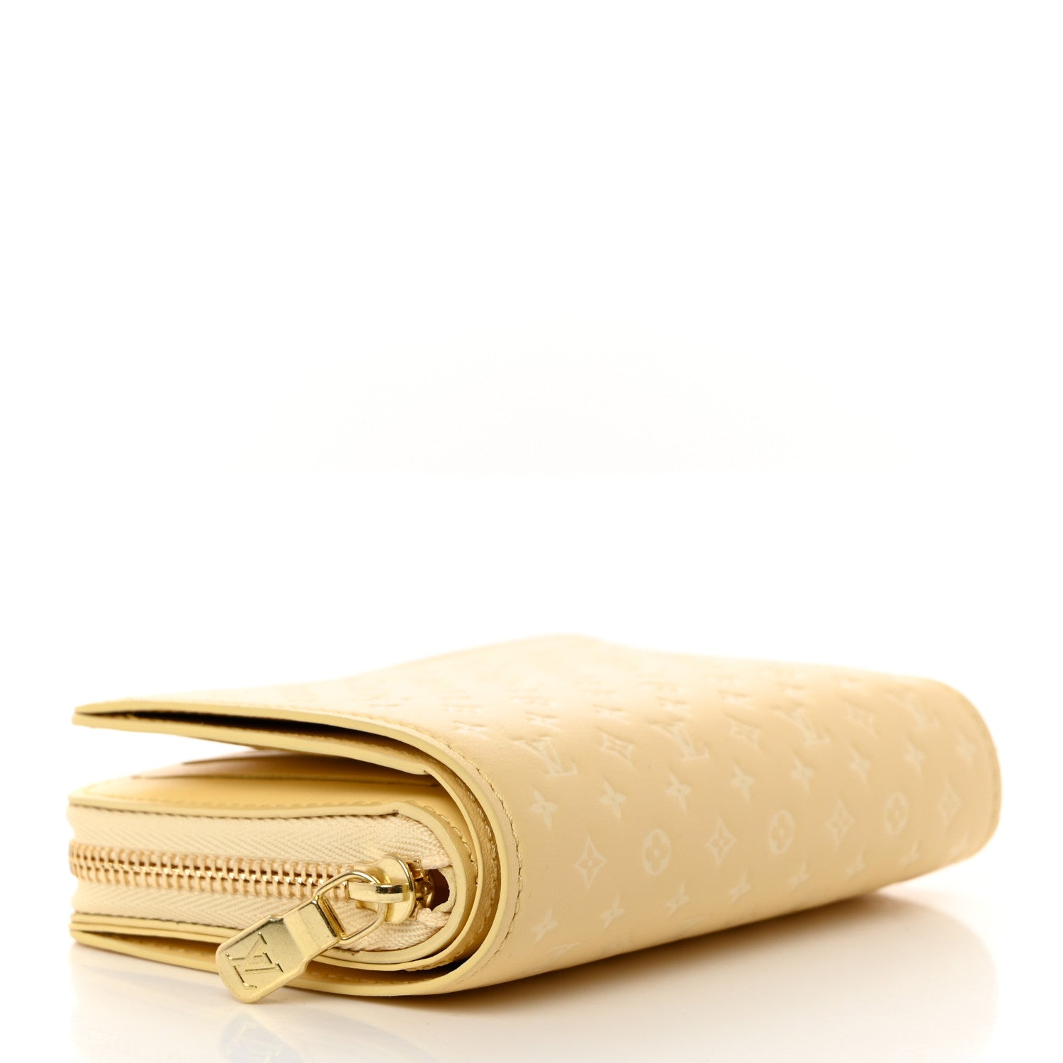 Louis Vuitton Calfskin Nanogram Embossed Lou Wallet Jaune 4 of 7
