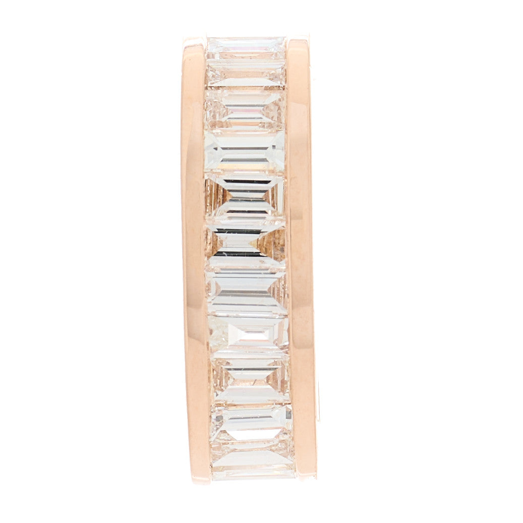 18K Rose Gold Diamond Baguette Ear Cuff Earring