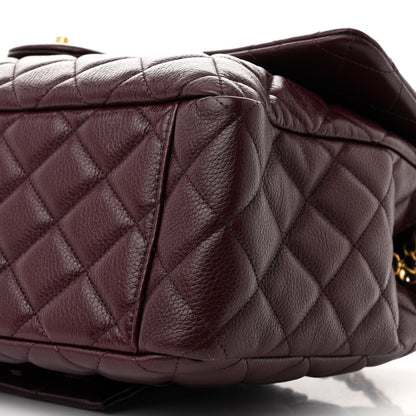 Chanel Grained Calfskin Quilted XXL Travel Flap Bag Burgundy 10 of 10