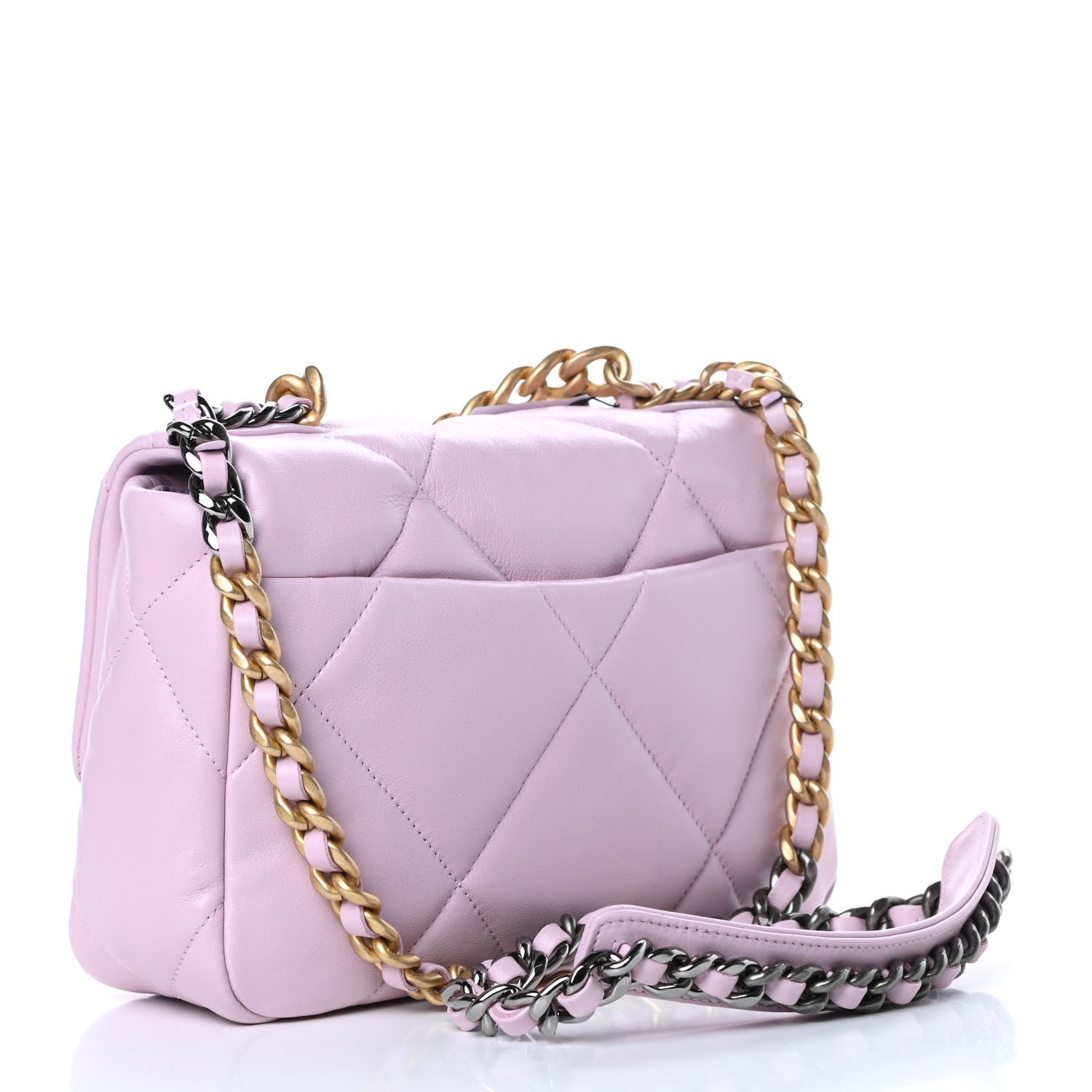 Chanel Lambskin Quilted Medium Chanel 19 Flap Light Pink 2 of 10