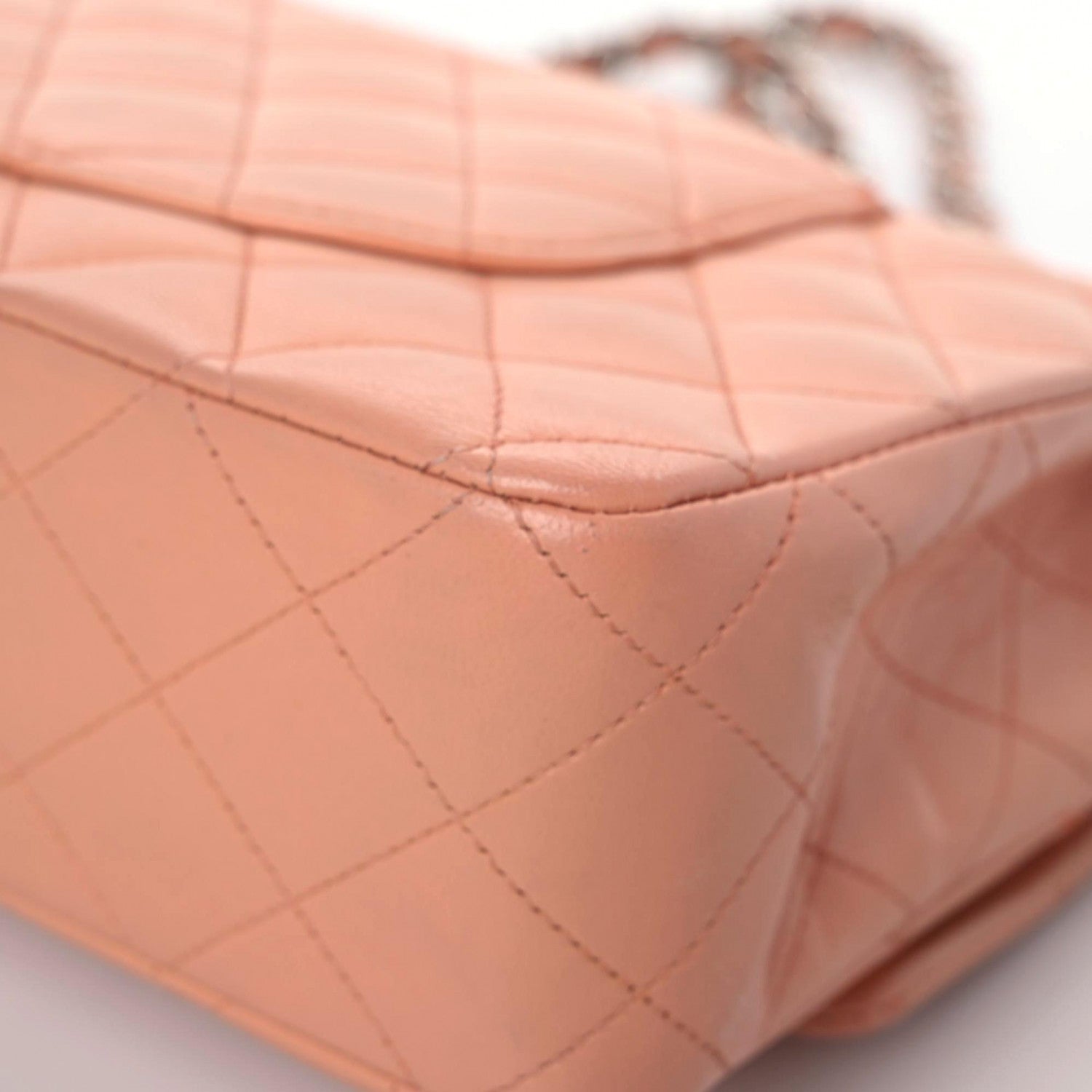 Chanel Lambskin Quilted Medium Double Flap Light Pink 13 of 16