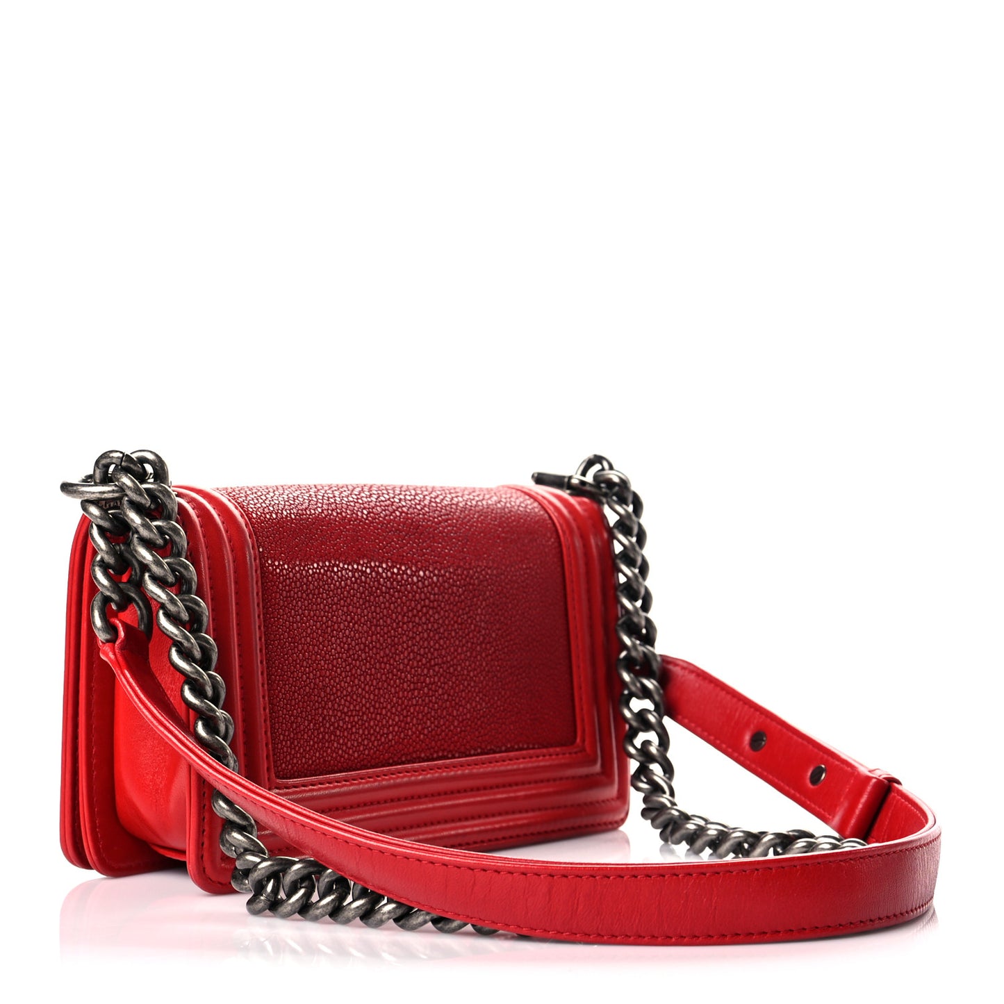 Galuchat Stingray Small Boy Flap Red