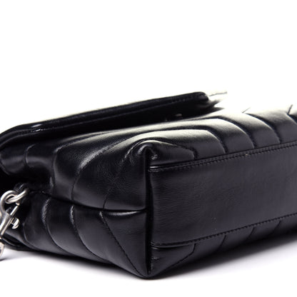 Saint Laurent Calfskin Y Quilted Monogram Toy Loulou Crossbody Bag Black 6 of 12