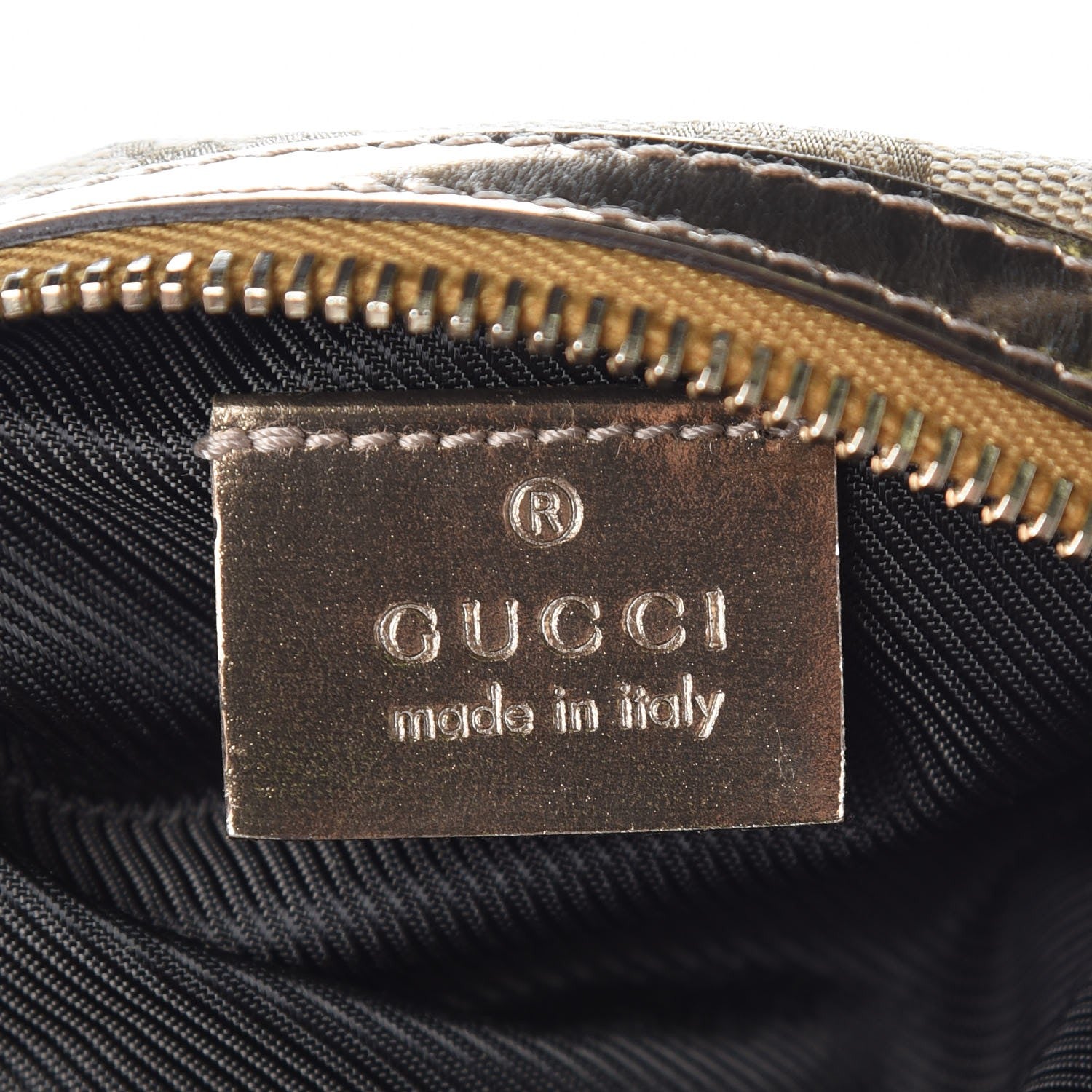Gucci Monogram Small Cosmetic Case Metallic Bronze 6 of 9