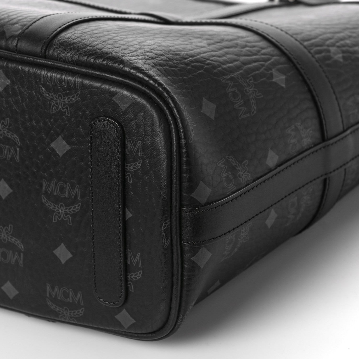 MCM Visetos Medium Delmy Shopper Tote Black 8 of 8