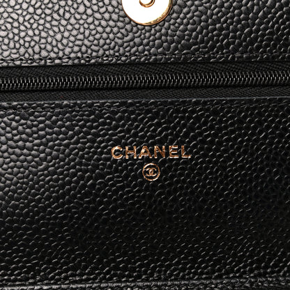 Chanel Caviar Quilted Wallet On Chain WOC Black 6 of 11