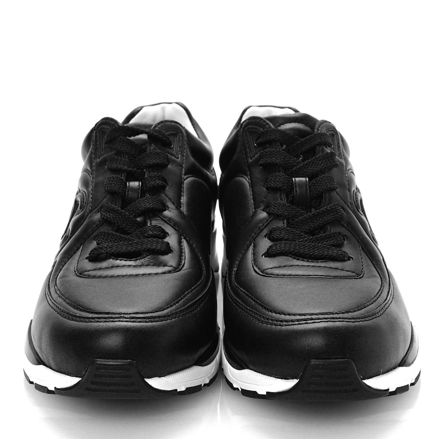 Chanel Calfskin CC Sneakers 37 Black 2 of 10