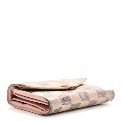 Louis Vuitton Damier Azur Victorine Wallet Rose Ballerine 4 of 13