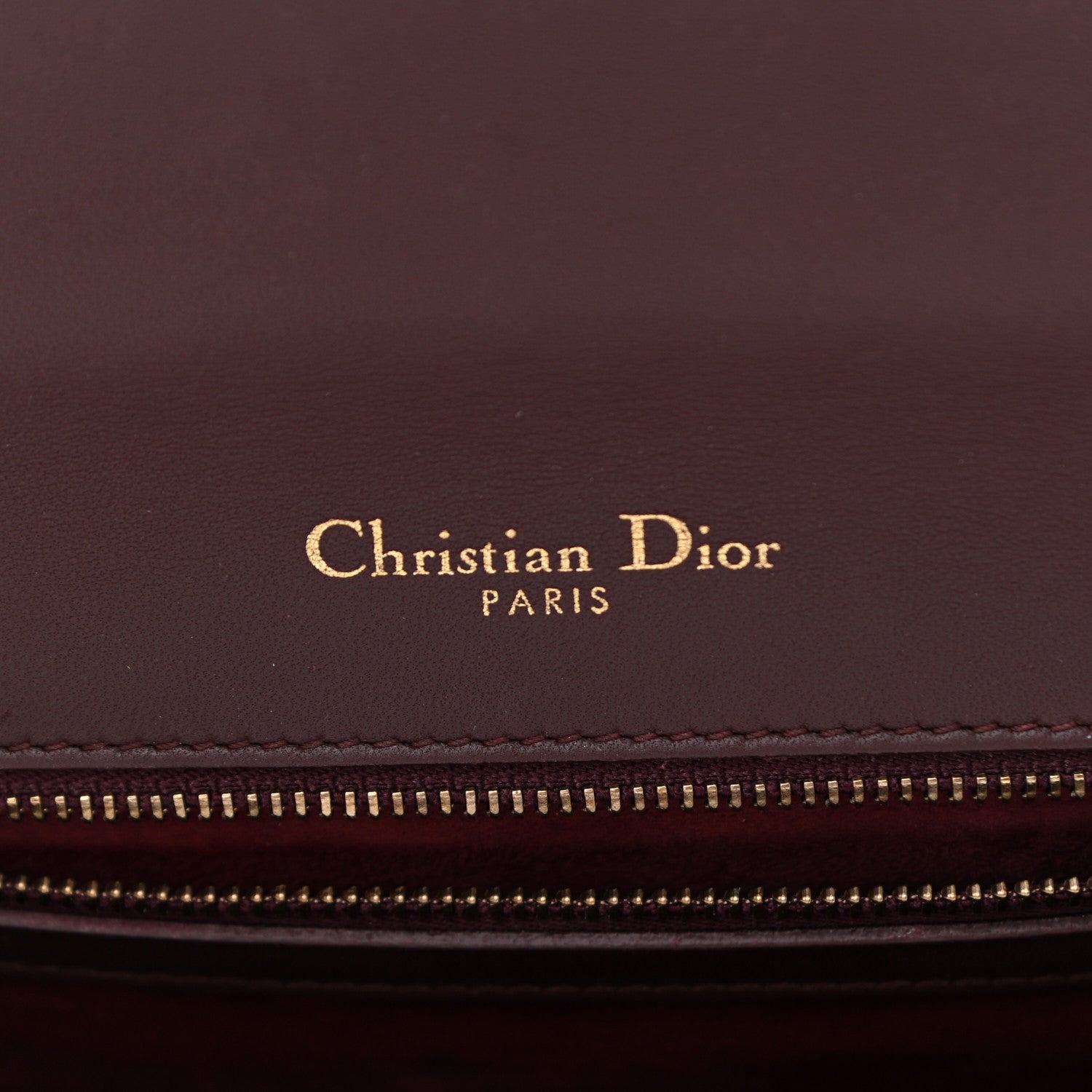 Christian Dior Calfskin Studded Medium Diorama Flap Bag Burgundy 5 of 8