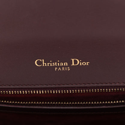 Christian Dior Calfskin Studded Medium Diorama Flap Bag Burgundy 5 of 8