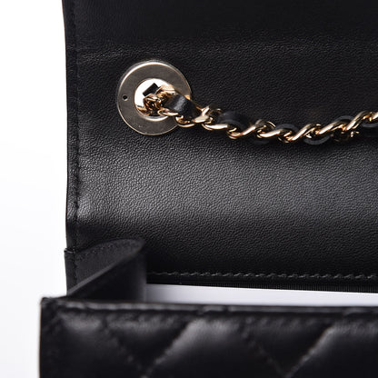 Chanel Lambskin Quilted Mini Trendy CC Chain Wallet Black 10 of 12