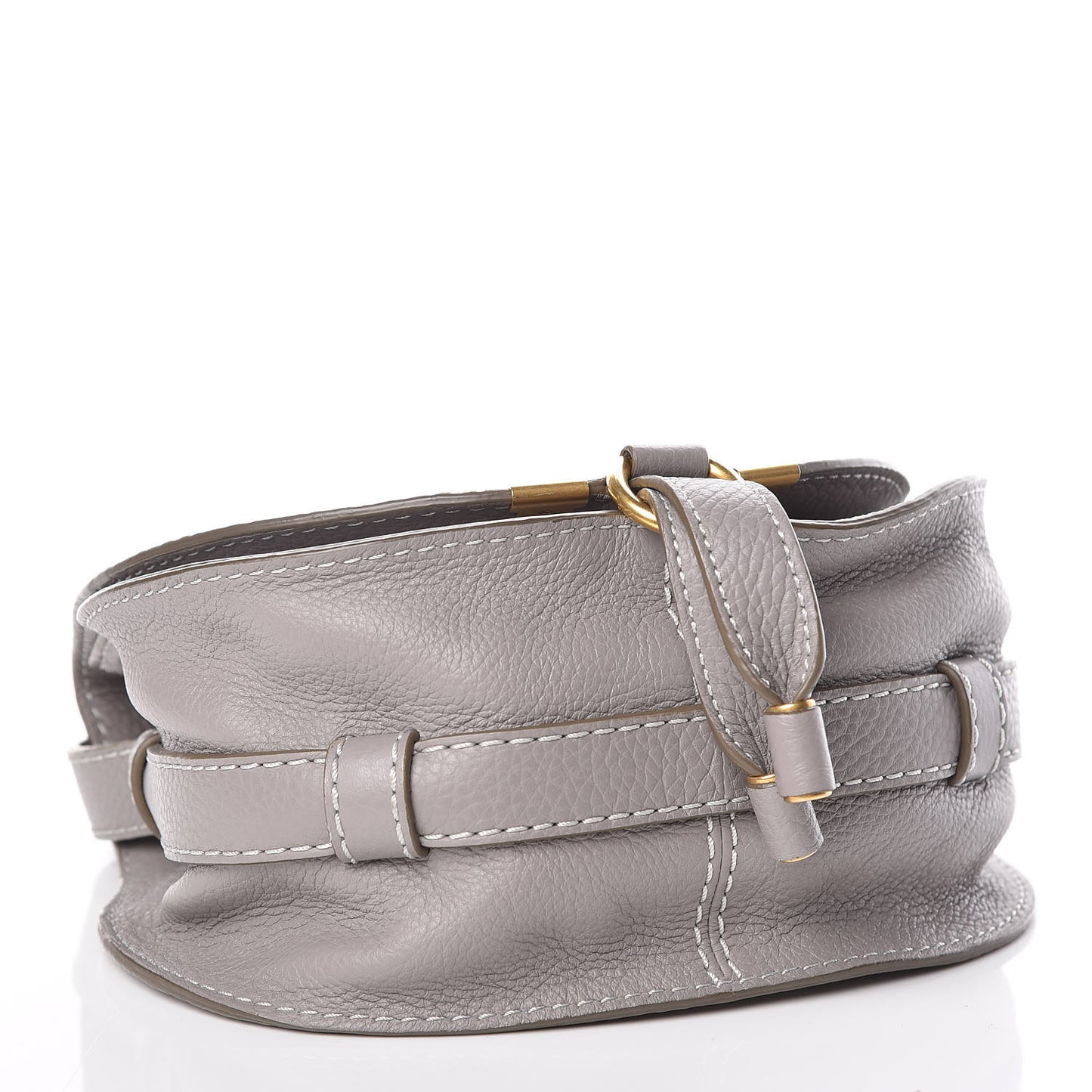 Calfskin Mini Marcie Round Crossbody Bag Cashmere Grey
