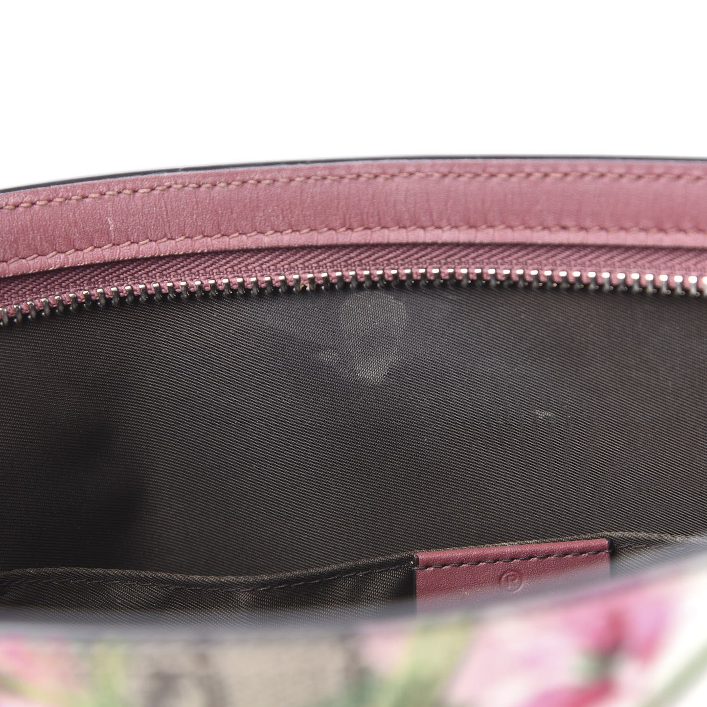 GG Supreme Monogram Blooms Large Cosmetic Case Beige Multicolor Dry Rose