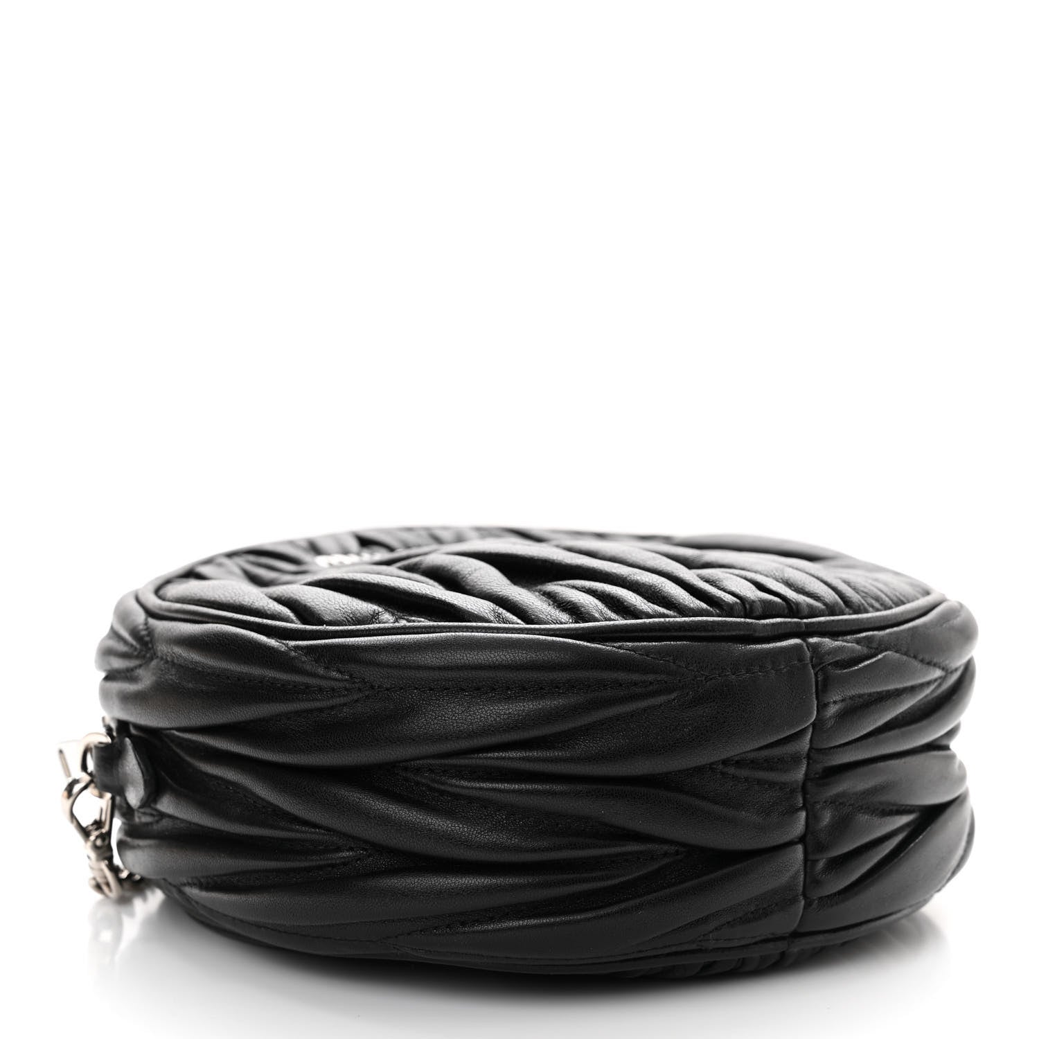 Miu Miu Nappa Matelasse Round Crossbody Black 4 of 9