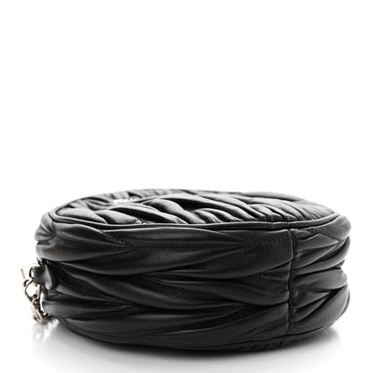 Miu Miu Nappa Matelasse Round Crossbody Black 4 of 9