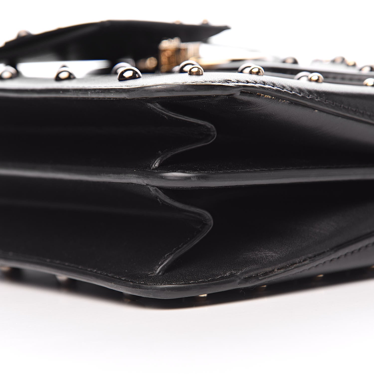 Versace Nappa Studded Medium DV ONE Satchel Black 11 of 13