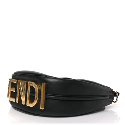 Fendi Vitello Grace Matte Small Fendigraphy Hobo Bag Black 8 of 8