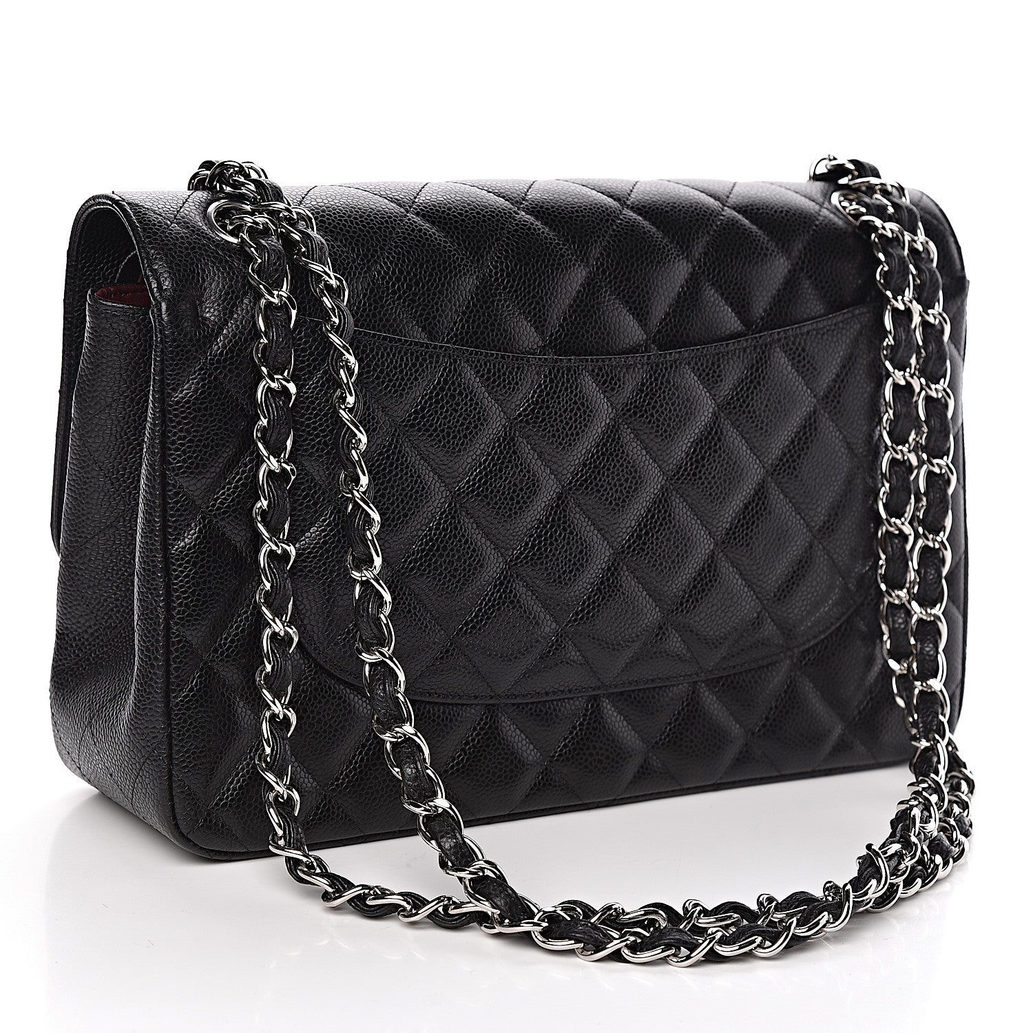 Chanel Caviar Quilted Jumbo Double Flap Black 3 of 10