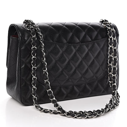 Chanel Caviar Quilted Jumbo Double Flap Black 3 of 10