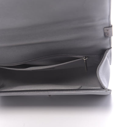 Chanel Metallic Calfskin Quilted New Medium Boy Flap Dark Silver 5 of 13