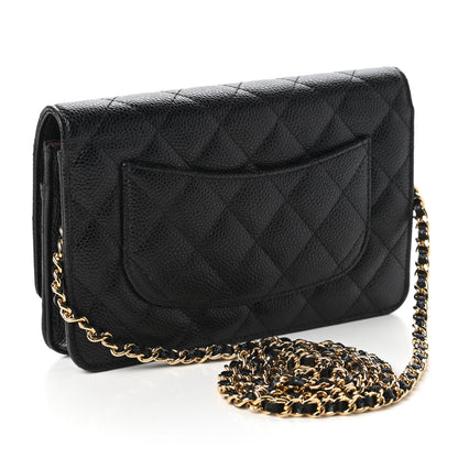 Chanel Caviar Quilted Wallet On Chain WOC Black 3 of 12