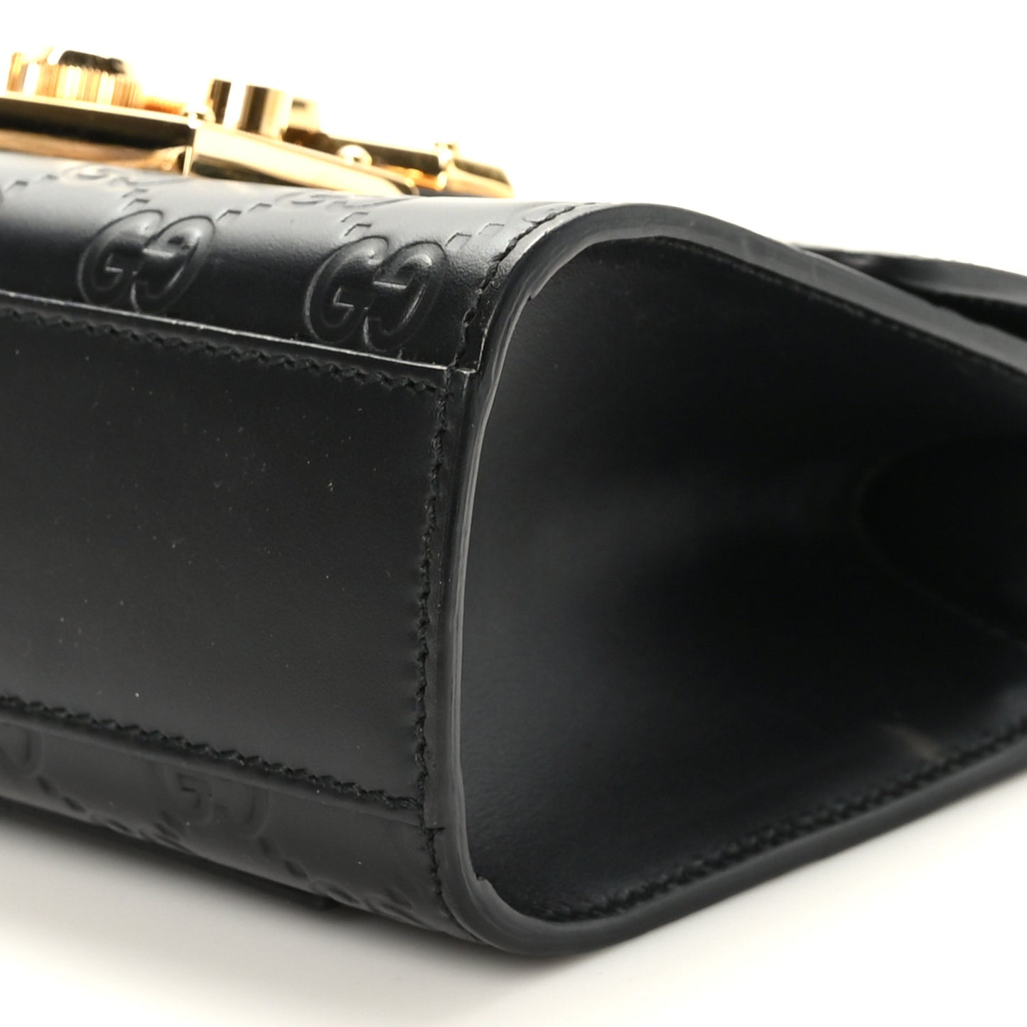 Guccissima Small Padlock Shoulder Bag Black