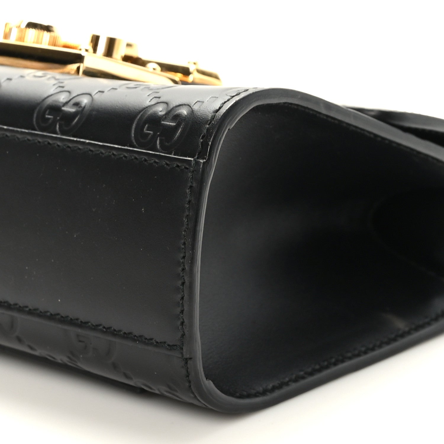 Gucci Guccissima Small Padlock Shoulder Bag Black 9 of 9