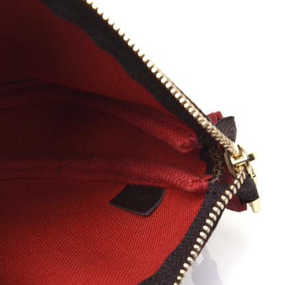 Louis Vuitton Damier Ebene 2019 Christmas Animation Mini Pochette Accessories Red 9 of 11