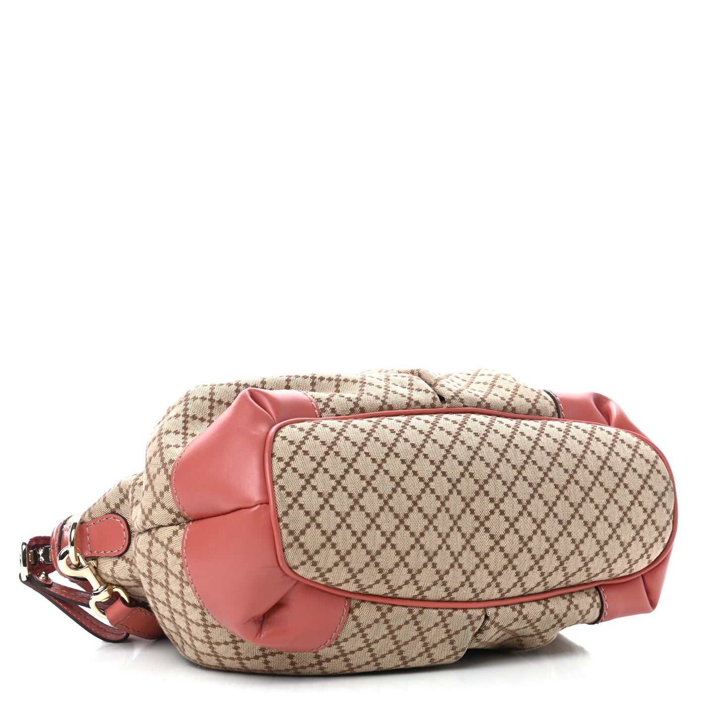 Diamante Medium Sukey Top Handle Bag Beige Coral