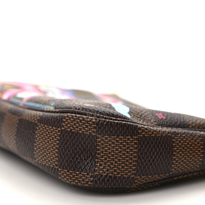 Louis Vuitton Damier Ebene 2020 Christmas Animation Big Wheel Mini Pochette Accessories Rose Ballerine 7 of 7