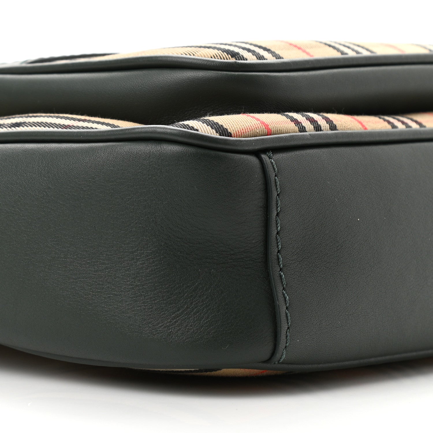 Burberry Smooth Calfskin 1983 Knight Check Link Large Camera Bag Dark Forest Green 9 of 10