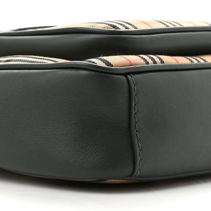 Burberry Smooth Calfskin 1983 Knight Check Link Large Camera Bag Dark Forest Green 9 of 10