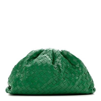 Bottega Veneta Nappa Maxi Intrecciato The Pouch Oversized Clutch Racing Green 1 of 7