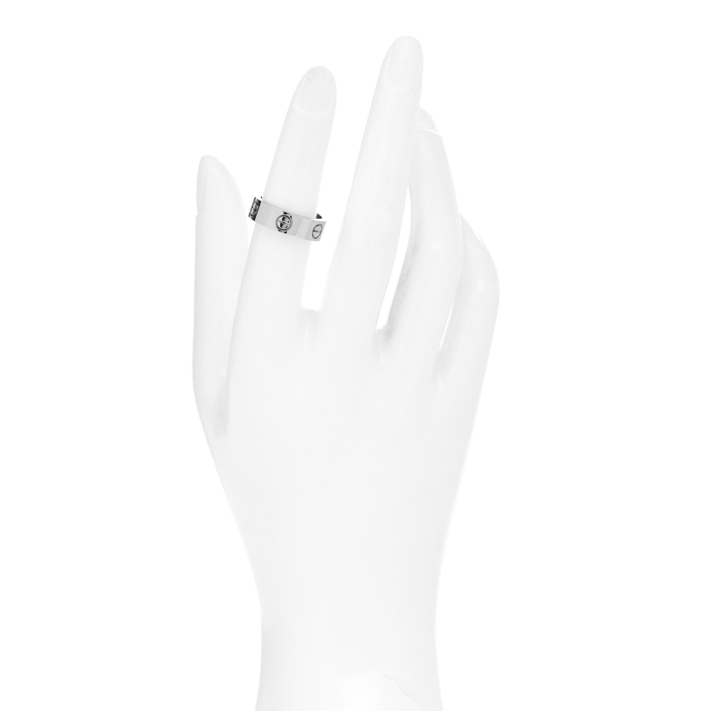 18K White Gold 5.5mm LOVE Ring 52 6