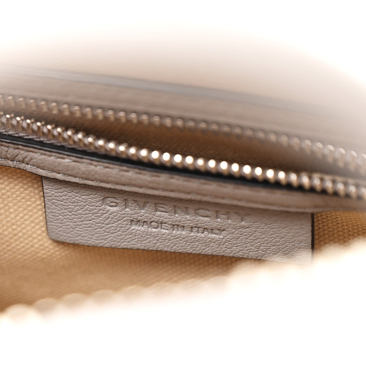 Sugar Goatskin Mini Antigona Pearl Grey