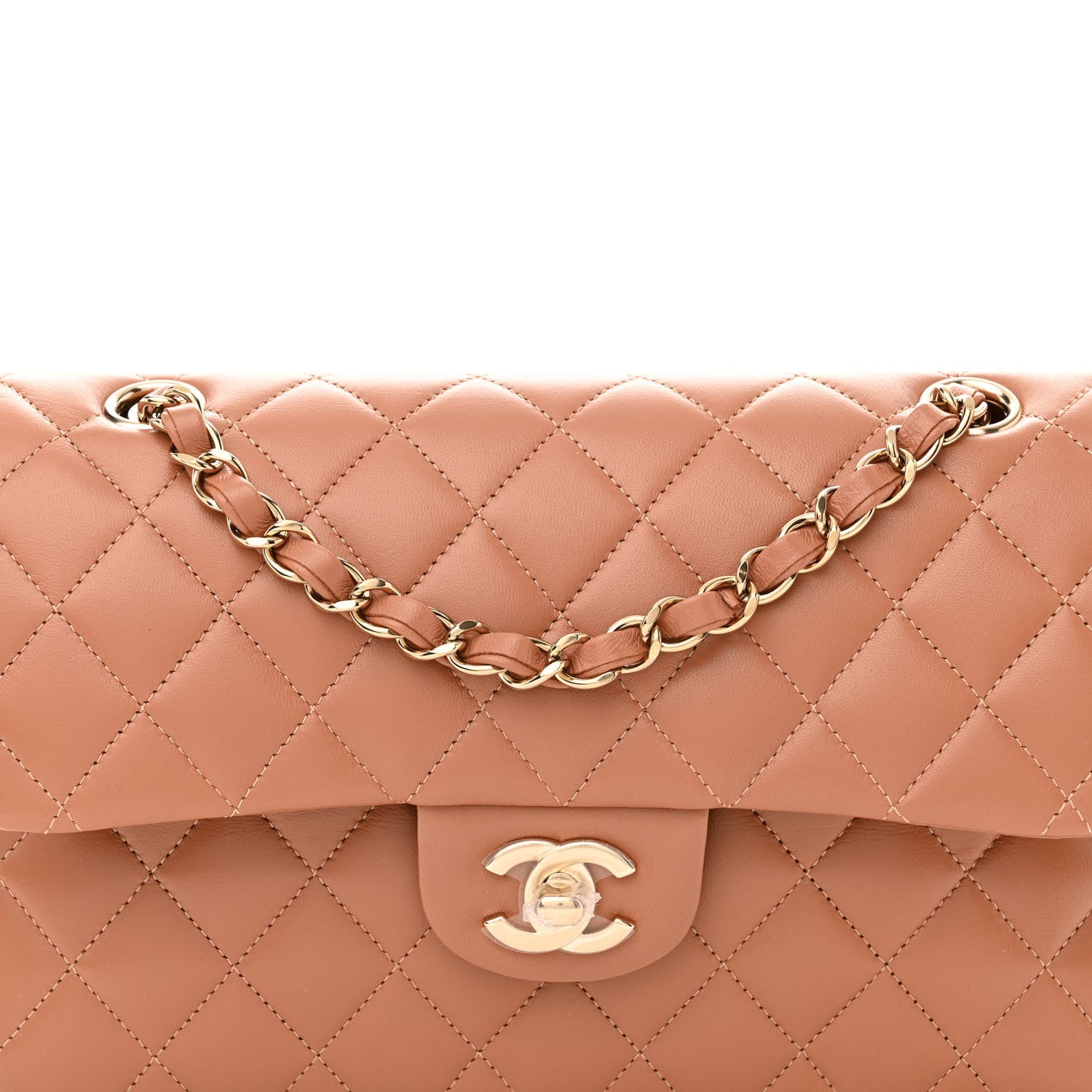 Chanel Lambskin Quilted Small Double Flap Brown 8 of 11