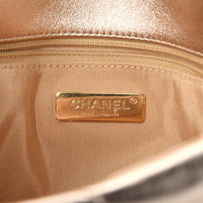 Chanel Metallic Lambskin Quilted Medium 19 Flap Gold 8 of 11