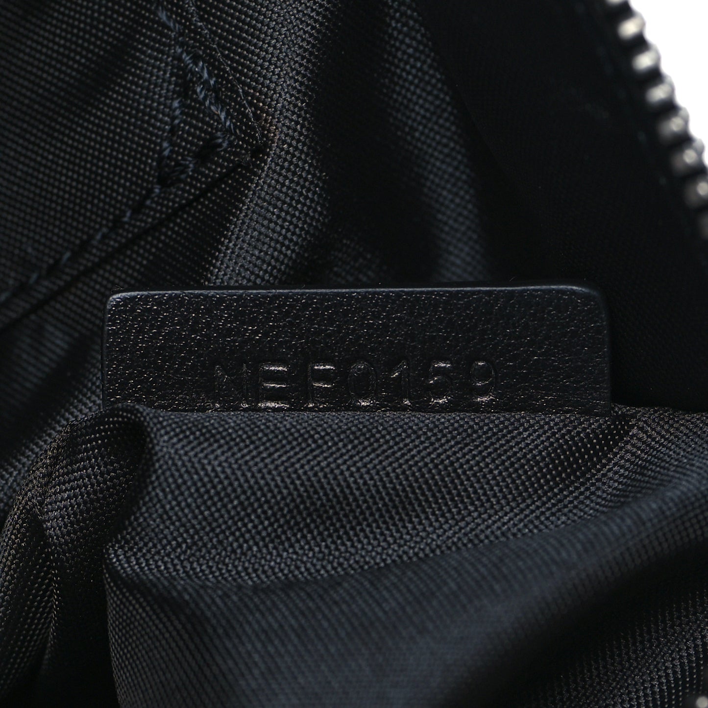 Canvas Logo Plaid Pouch Black White