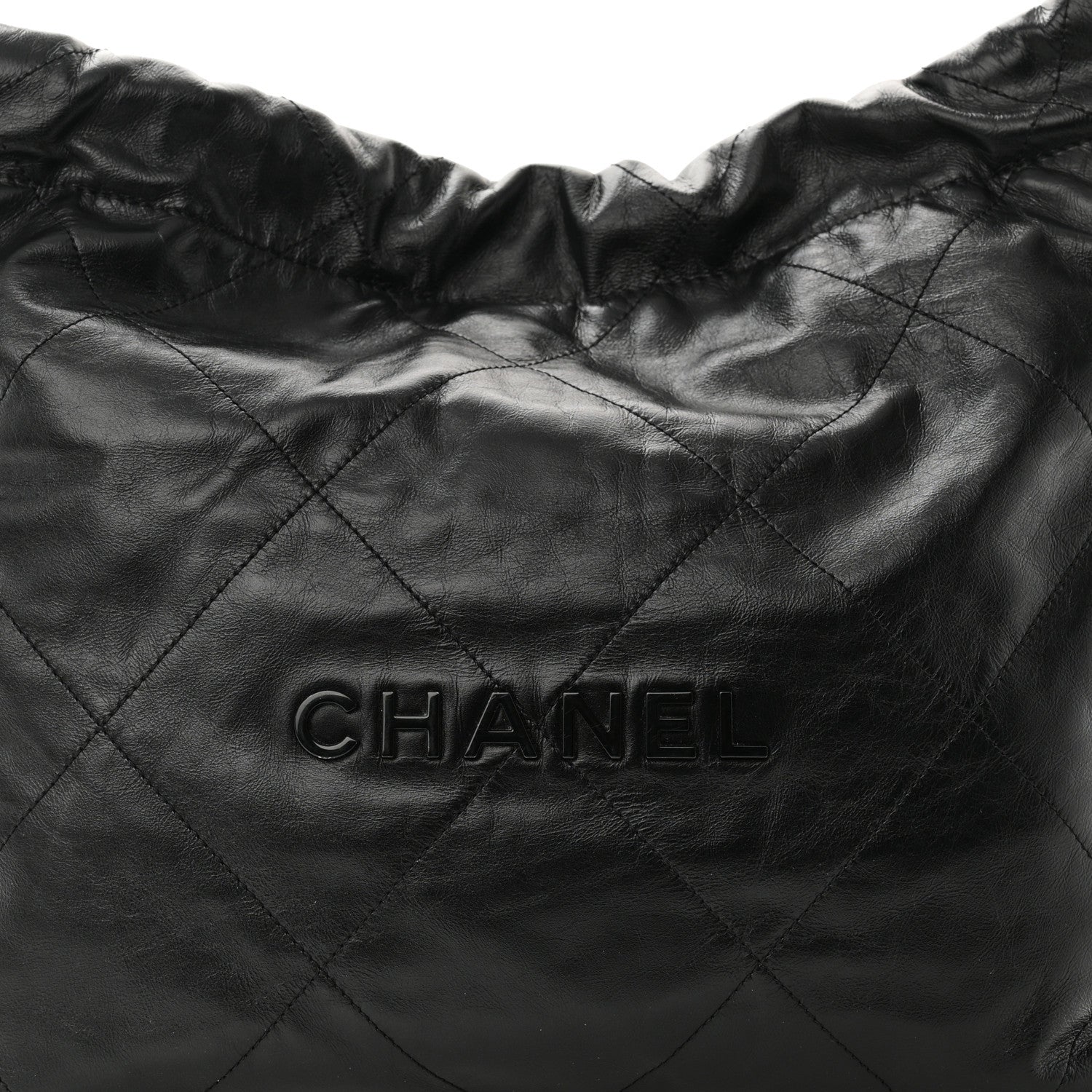 Chanel Shiny Calfskin Quilted Small Chanel 22 So Black 9 of 11