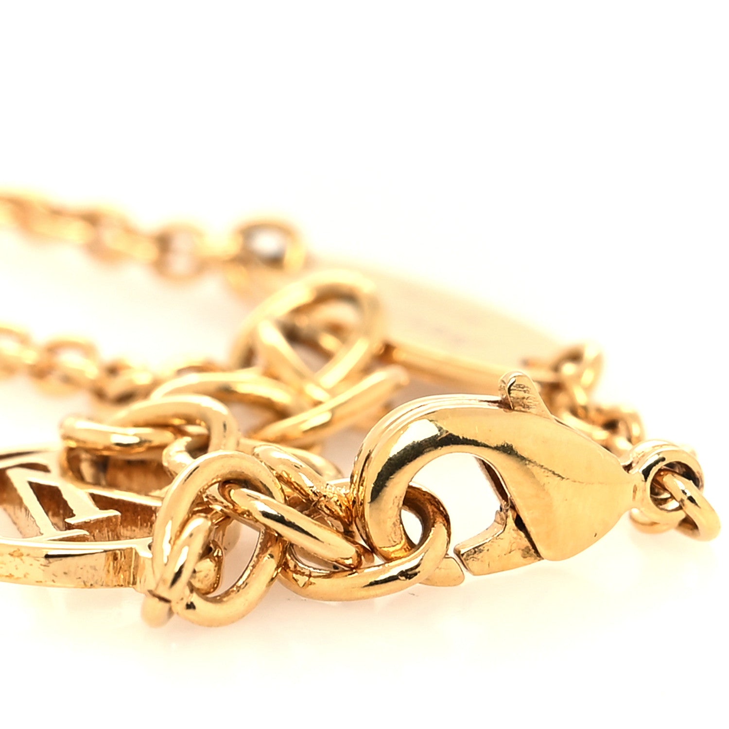 Louis Vuitton Crystal Luckygram Bracelet Gold Silver 4 of 6
