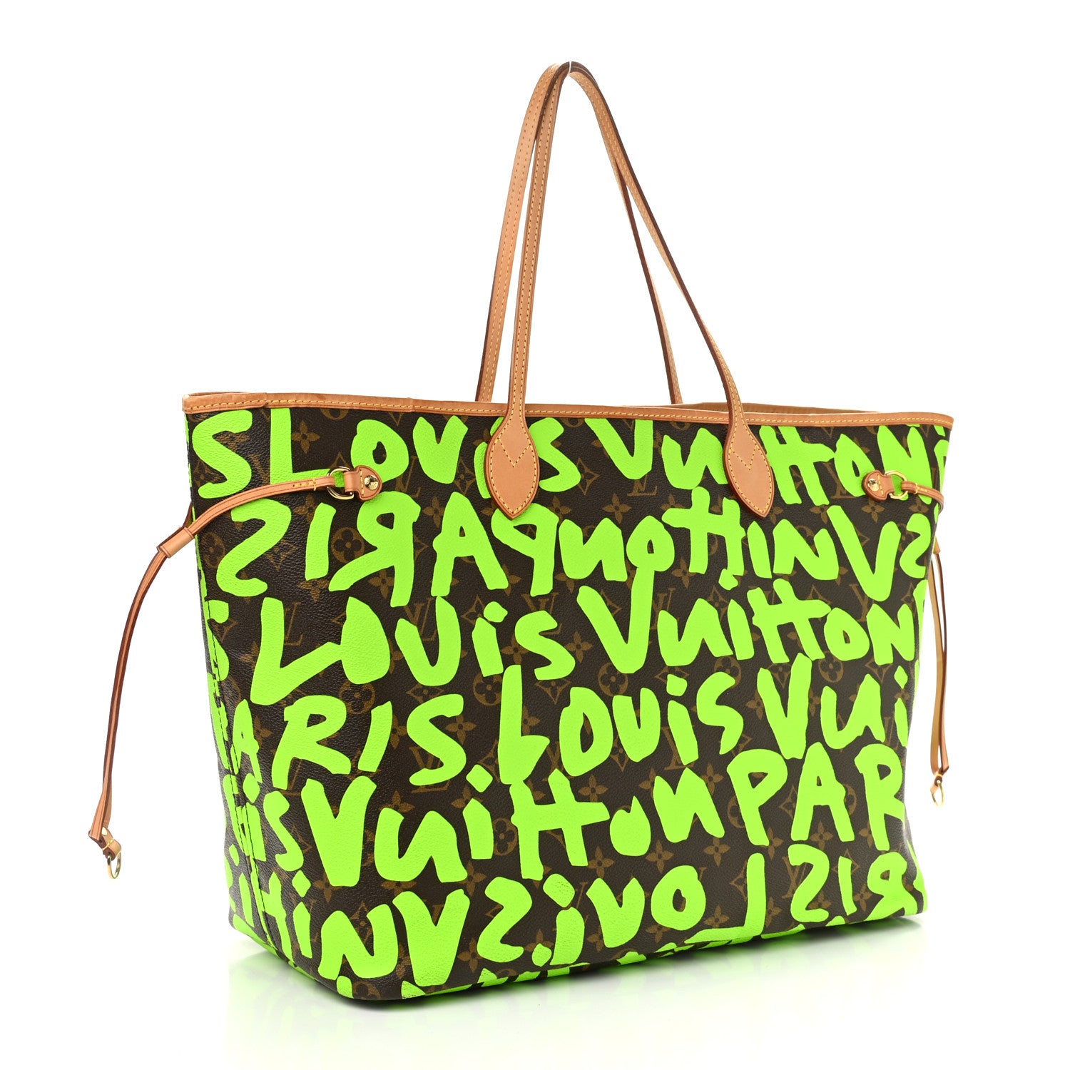 Louis Vuitton Monogram Graffiti Neverfull GM Green 3 of 9