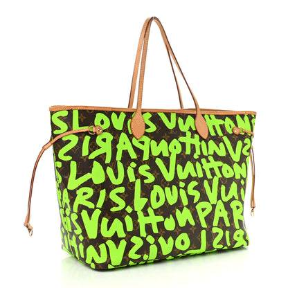Louis Vuitton Monogram Graffiti Neverfull GM Green 3 of 9