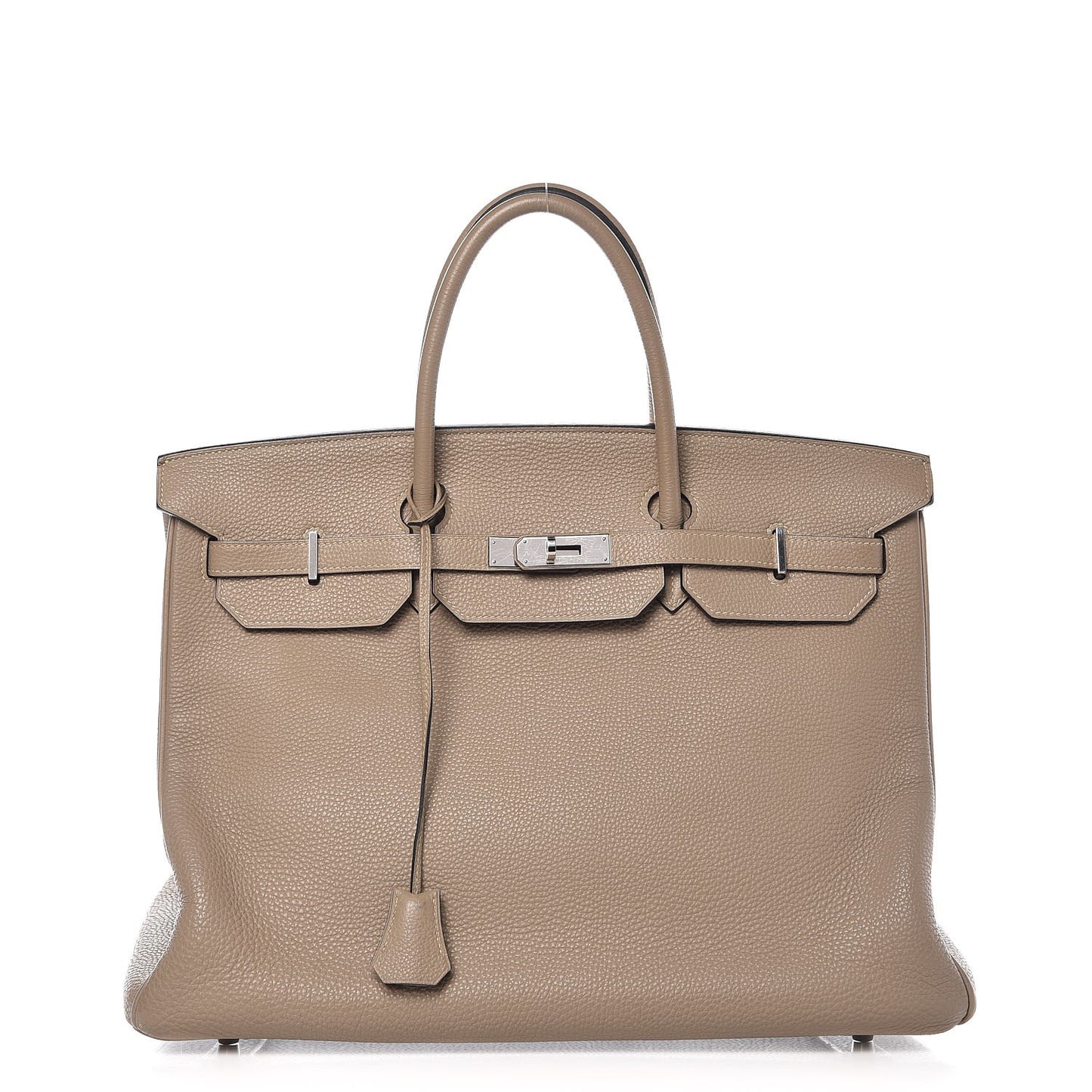 Taurillon Clemence Birkin 40 Gris Tourterelle