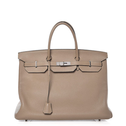 Hermes Taurillon Clemence Birkin 40 Gris Tourterelle 1 of 33